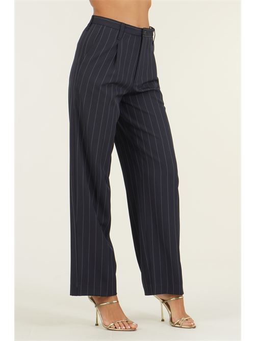 Pantalone palazzo gessato Elmas Phil | 011259BLU